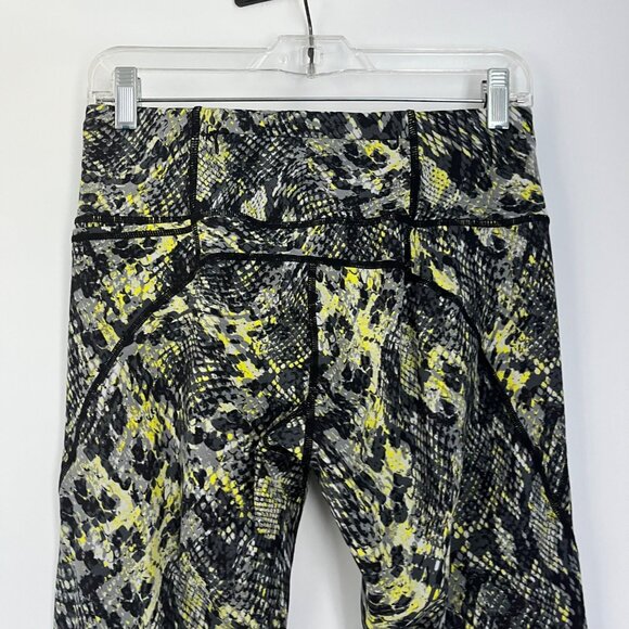 Sweaty Betty The Power Full Length Leggings Black Green Yellow Snakeskin Print M - Picture 6 of 10